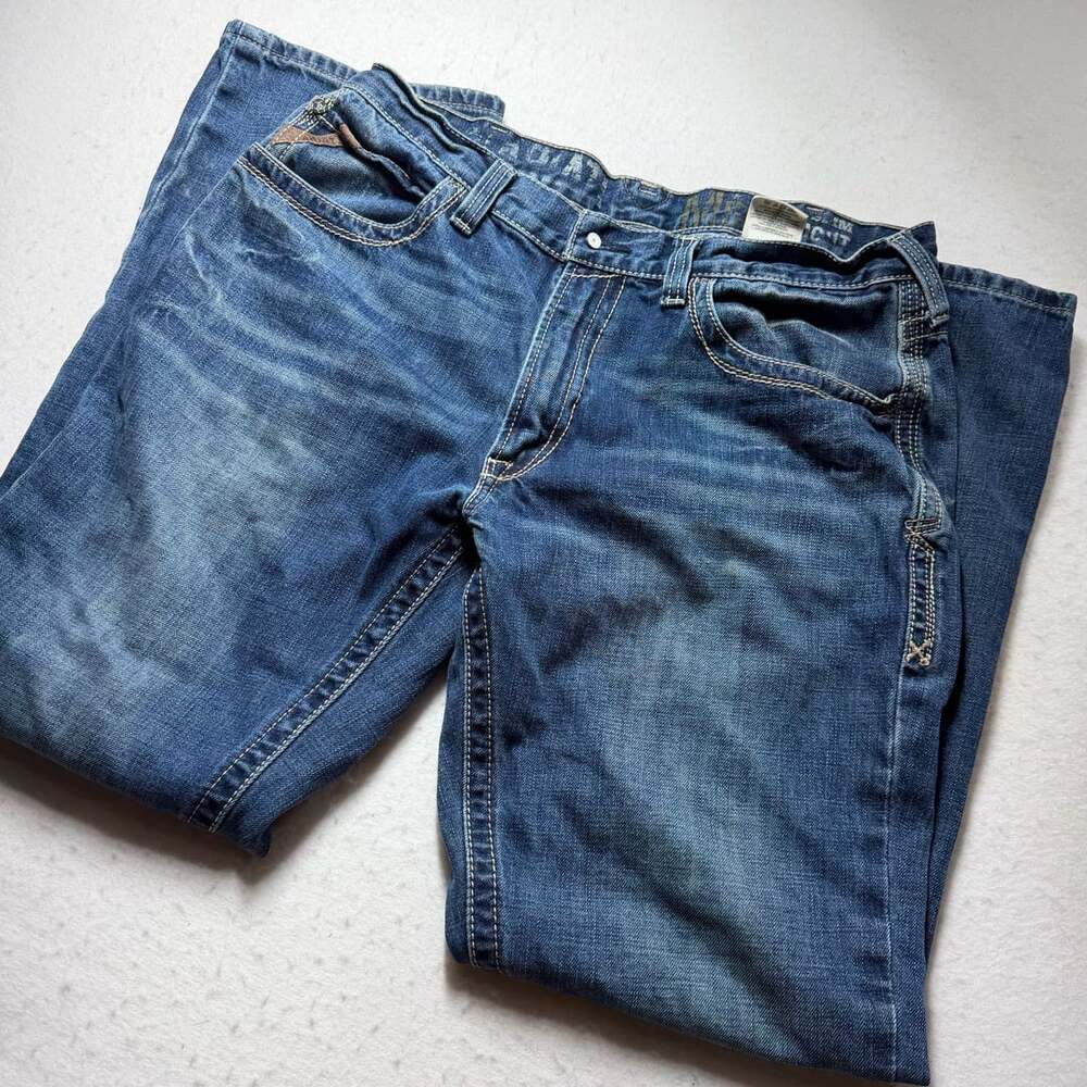 Ariat M5 Slim Straight Jeans Men's 36x34 Medium Wash Denim